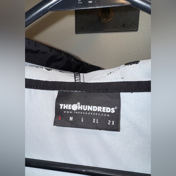 The Hundreds Slant Logo Coach Jacket Windbreaker Hoodie Button Up Size Small - Picture 7 of 10